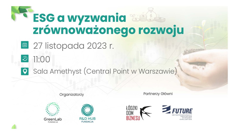 Konferencja „ESG a wyzwania zrównoważonego rozwoju”