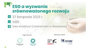 Konferencja ESG a wyzwania zrównoważonego rozwoju